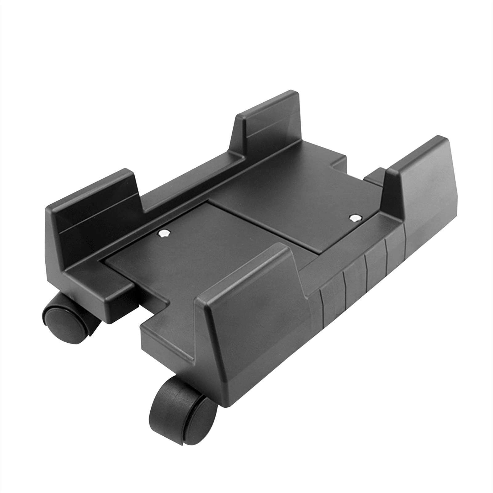 Universal CPU Holder & PC Case Stand with Rolling Caster Wheels - Heavy Duty Mobile Desktop/Tower Computer Bracket for Office & Gaming Setup (Black) - Perfect for Server Rooms, Data Centers & Home Workstations