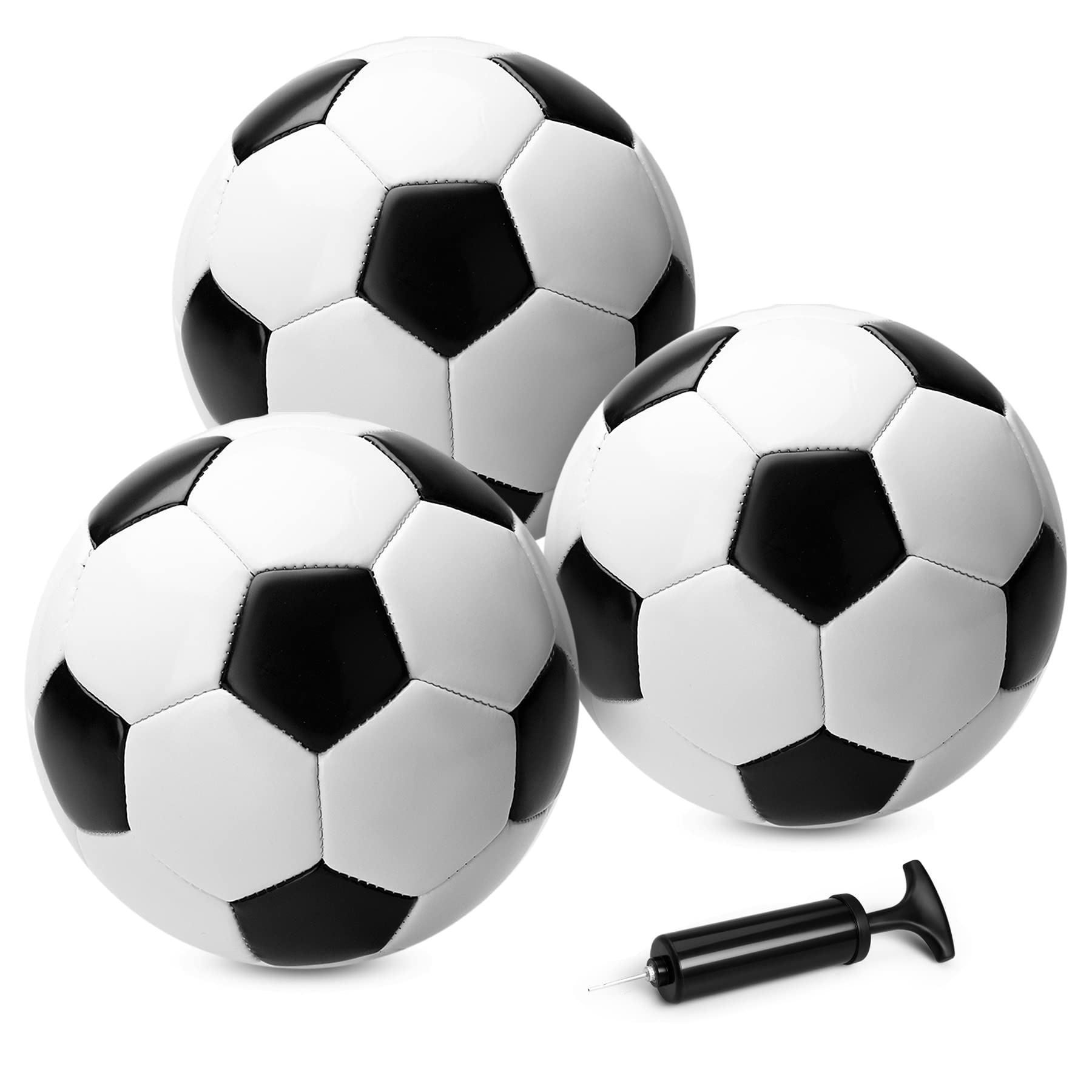 Size 3 Soccer Ball for Kids - Classic & Pink Youth Soccer Ball with Air Pump for Boys & Girls Ages 2-8, Perfect for Indoor & Outdoor Play, Birthday Gifts, Backyard Games & Team Sports Practice