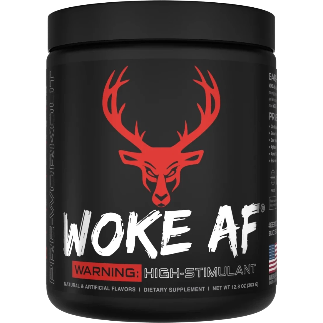 Bucked Up WOKE AF Pre-Workout Supplement - Energy & Focus Booster for Gym, Fitness & Bodybuilding | Ideal for Pre-Workout, Weight Training & Athletic Performance
