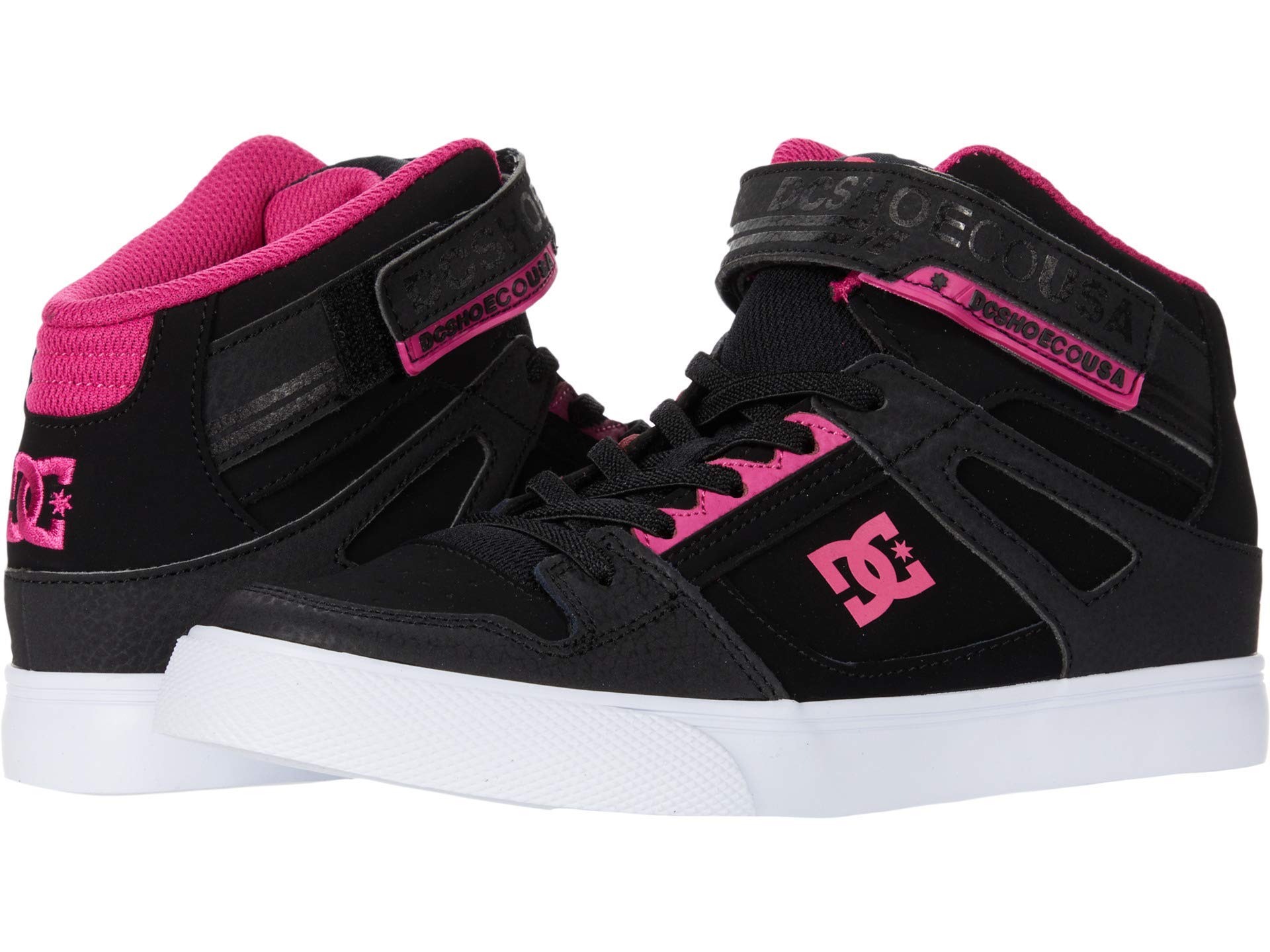 DC Boys High Top EV Skate Shoes - Pure Style with Ankle Strap & Elastic Laces | Perfect for Skateboarding, Streetwear Fashion & Teen Casual Wear
