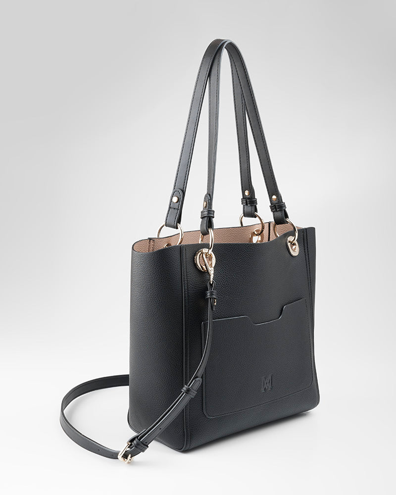 4 in 1 Reversible Tote Bag, Crossbody Purse & Zippered Wallet - Stylish Convertible Handbag for Women, Work, Travel & Everyday Use