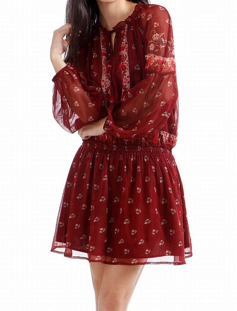 Lucky Brand Women's Border Print Floral Summer Dress - Casual Boho Chic Maxi Dress for Beach, Vacation & Outdoor Parties