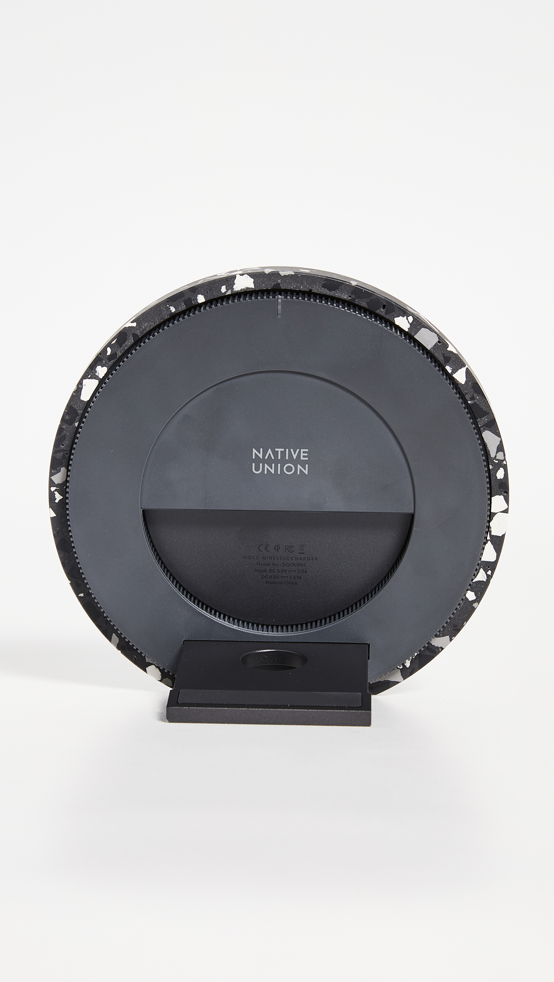 Native Union Wireless Charging Dock - Fast Qi-Certified Charger for iPhone, Samsung, AirPods | Sleek Grey Design | Perfect for Home, Office & Travel