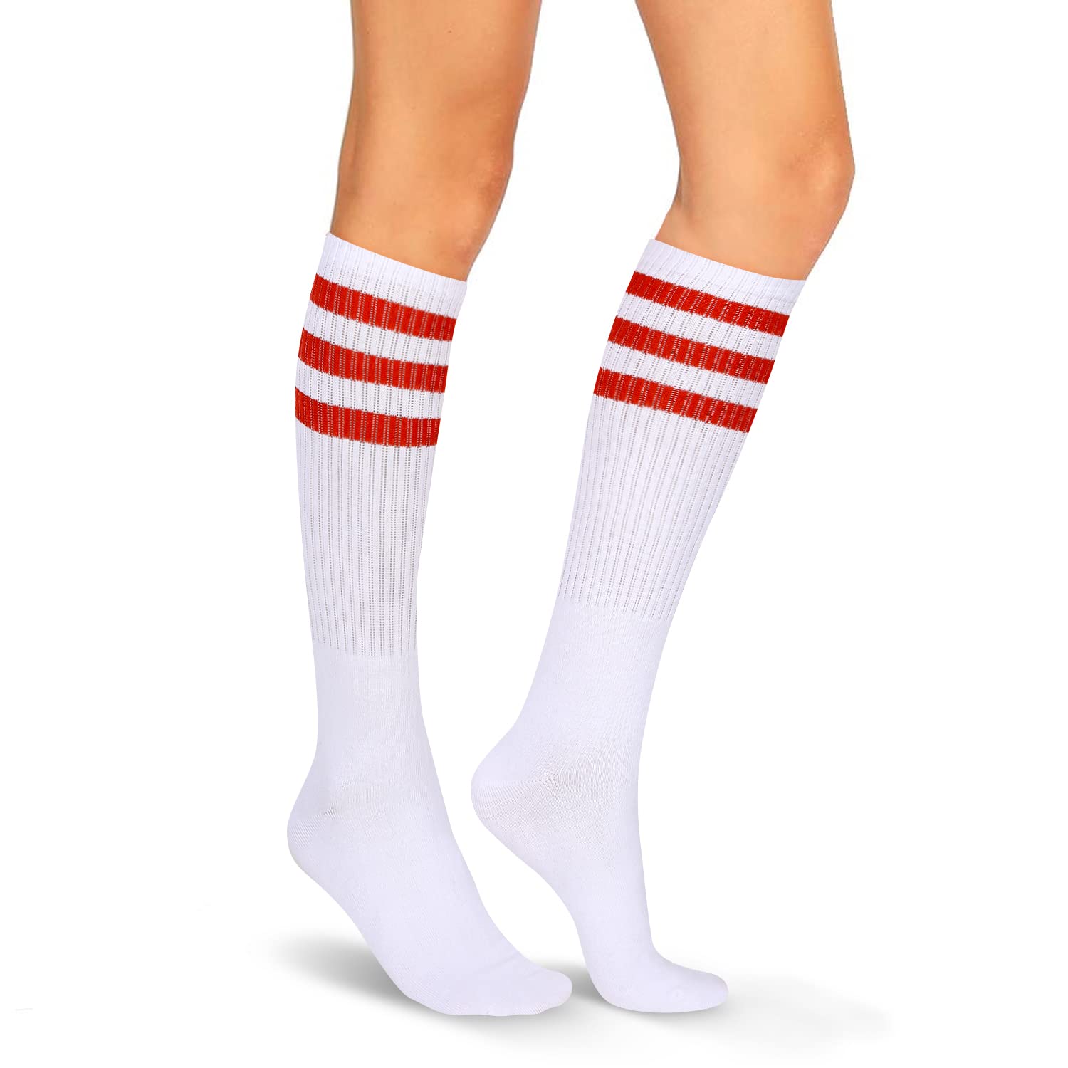 Benefeet Women's Knee High Striped Socks - Athletic & Cute for Soccer & Sports