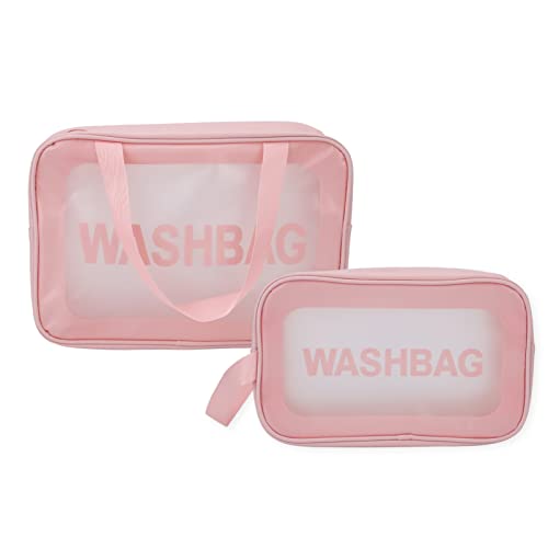 Large Capacity Transparent Cosmetic Bag - Durable Travel Makeup Organizer with Zipper for Lipstick, Eyeshadow & Skincare | Perfect for Travel, Gym & Daily Use