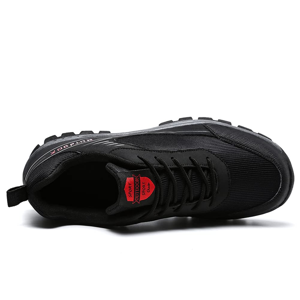 **GEXECEUSS Men's Breathable Non-Slip Hiking Boots - Lightweight Leather Walking Shoes for Trail Trekking & Outdoor Adventures - Perfect for Hiking, Camping, and Daily Wear**