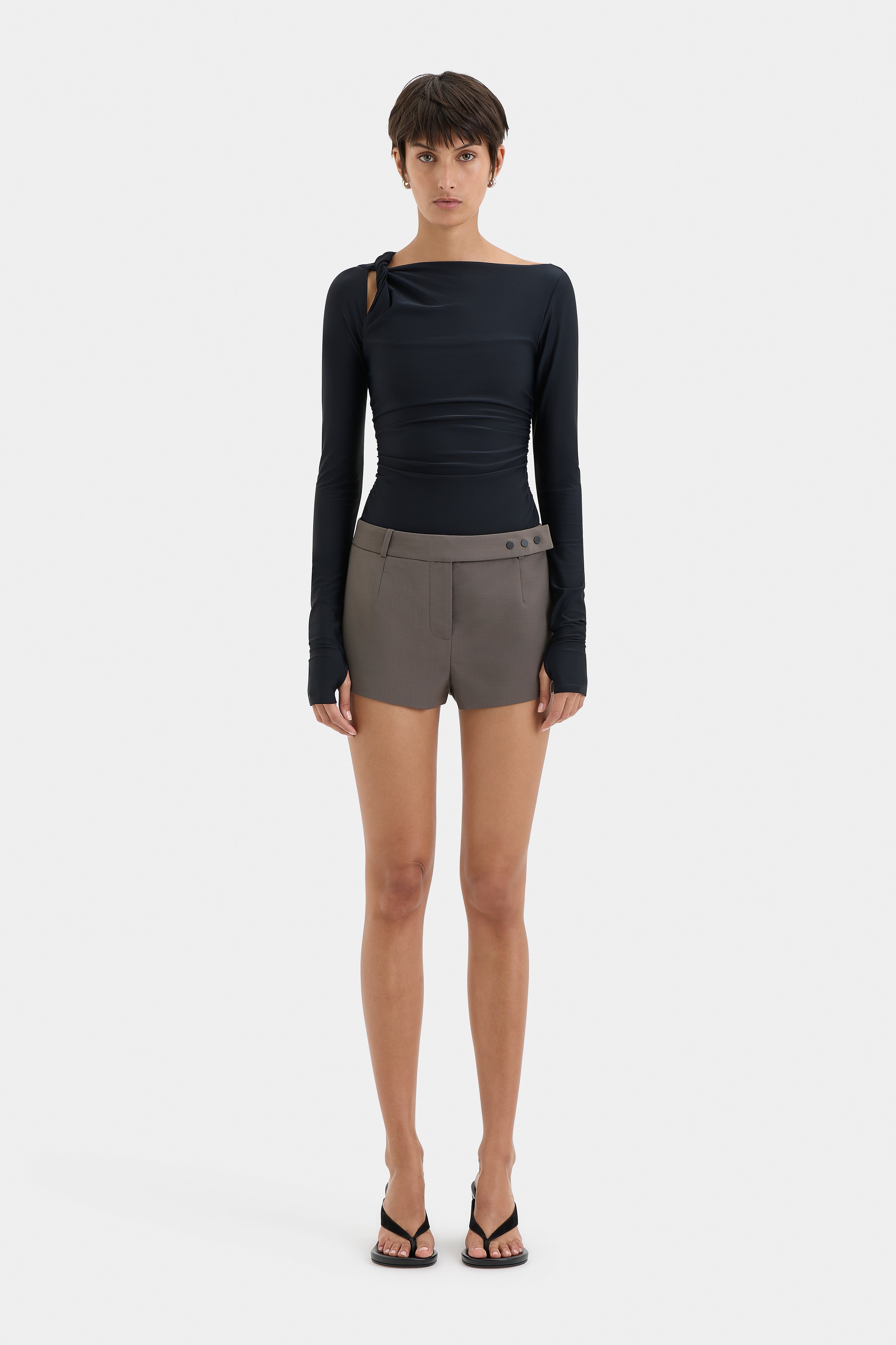 Maya Mini Short Grey - Women's Casual Shorts for Summer, Comfortable & Stylish - Perfect for Beach, Travel, and Everyday Wear