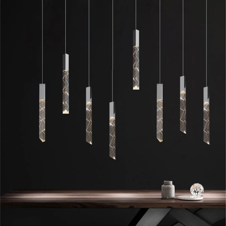 Modern Icicle Crystal Cluster Chandelier for Foyer - Elegant Entryway Lighting for Home & Hotel Lobbies