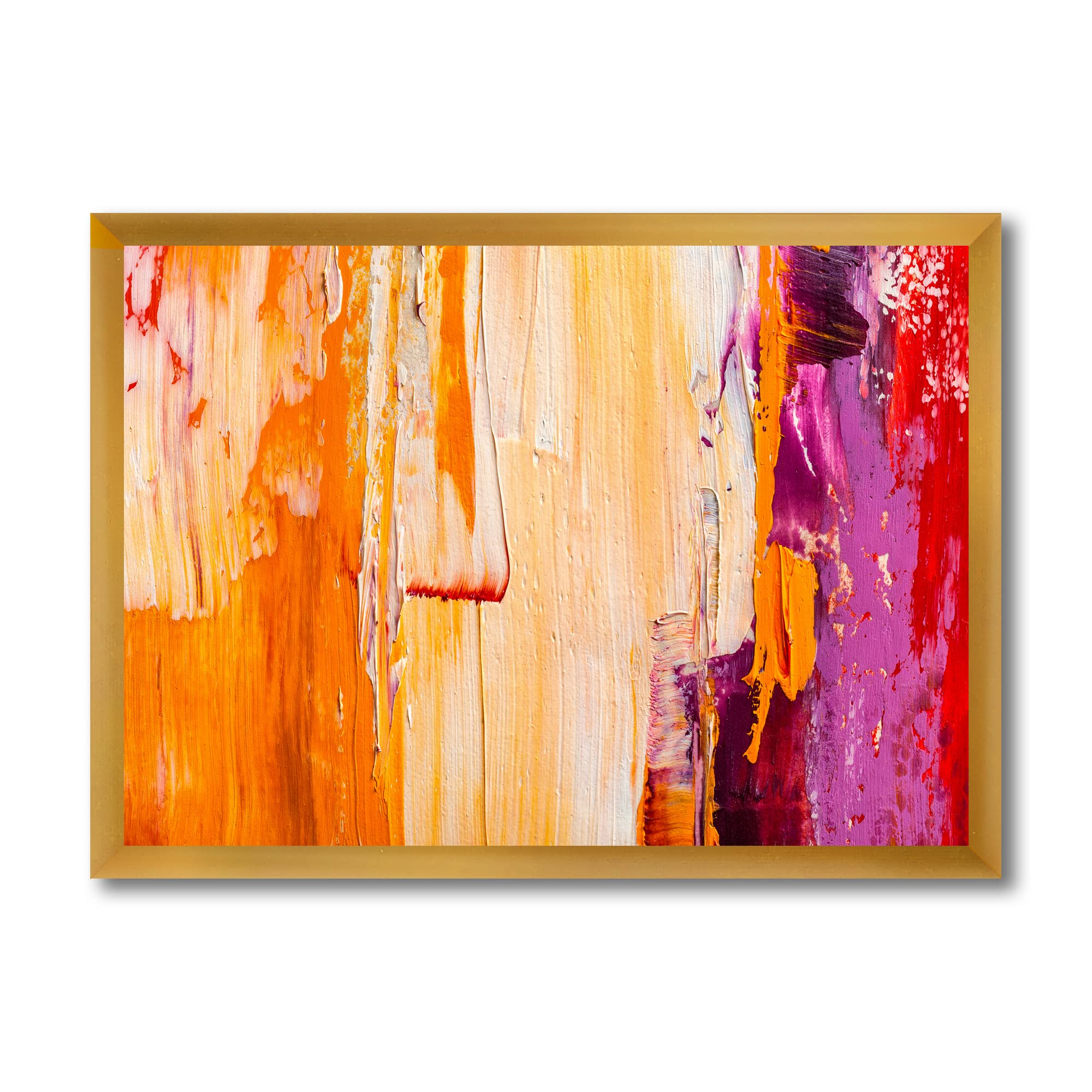 DesignQ Grunge Green Abstract Modern Framed Wall Art - Contemporary Canvas Painting for Living Room, Bedroom & Office Decor