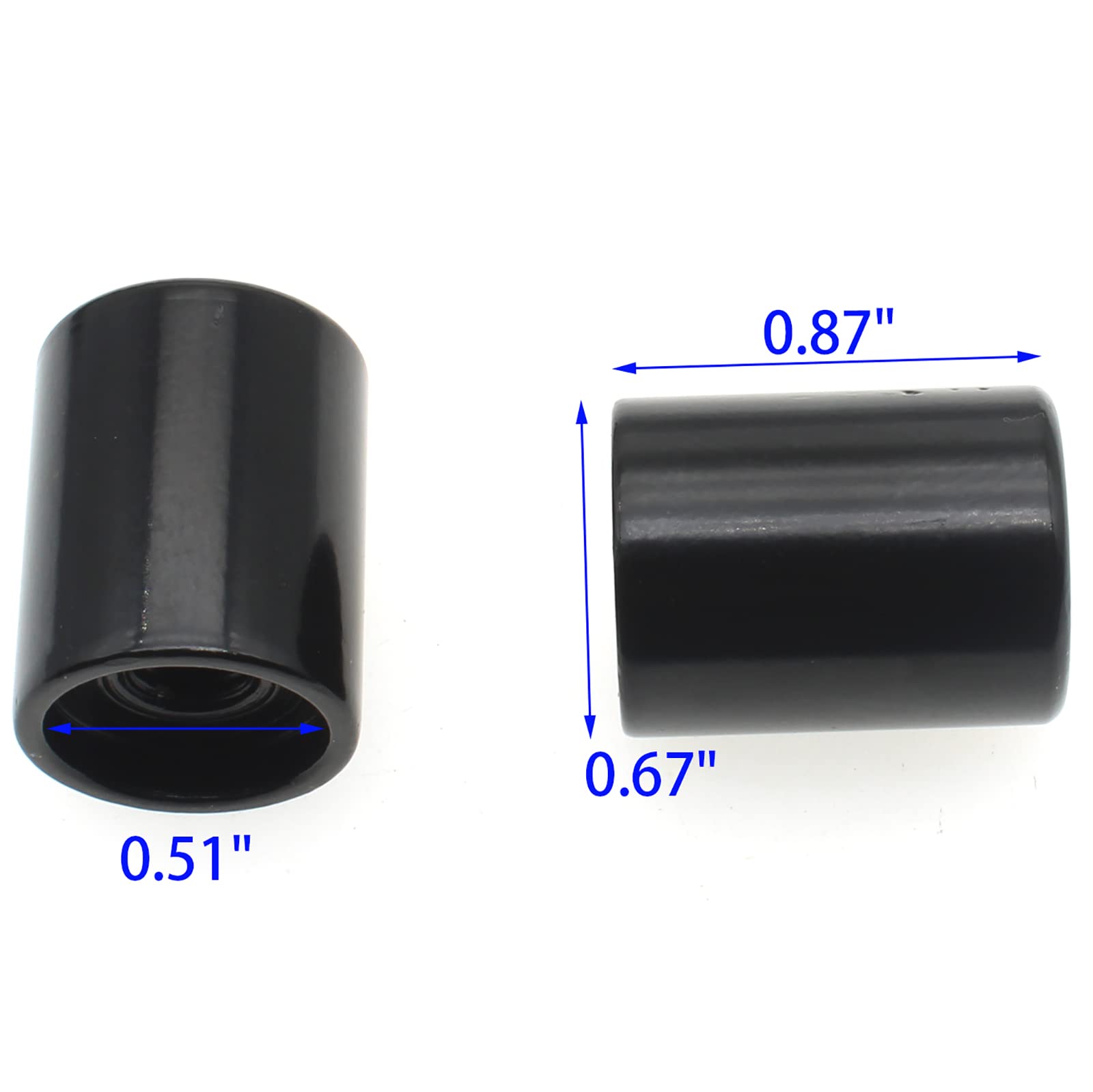 2 Pack 1/4-27 Solid Brass Lamp Finials - Black Tapped Top Replacement Knobs for Lamp Shade Holders & Harps - Perfect for Table Lamps, Floor Lamps and Home Decor Accessories