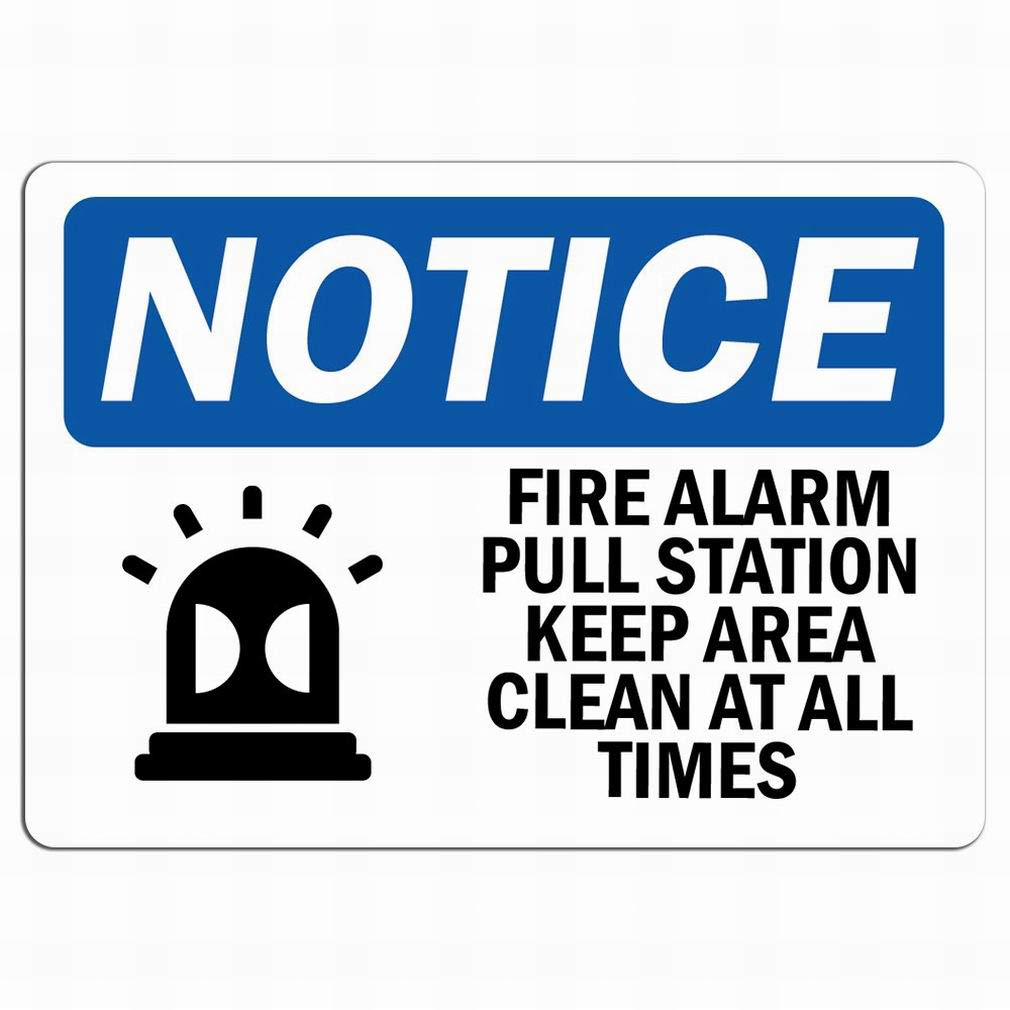 OSHA Approved Fire Alarm Pull Station Warning Sign - 12x16 Inches Metal Tin Sign for Workplace Safety & Compliance | Perfect for Offices, Factories, and Public Buildings