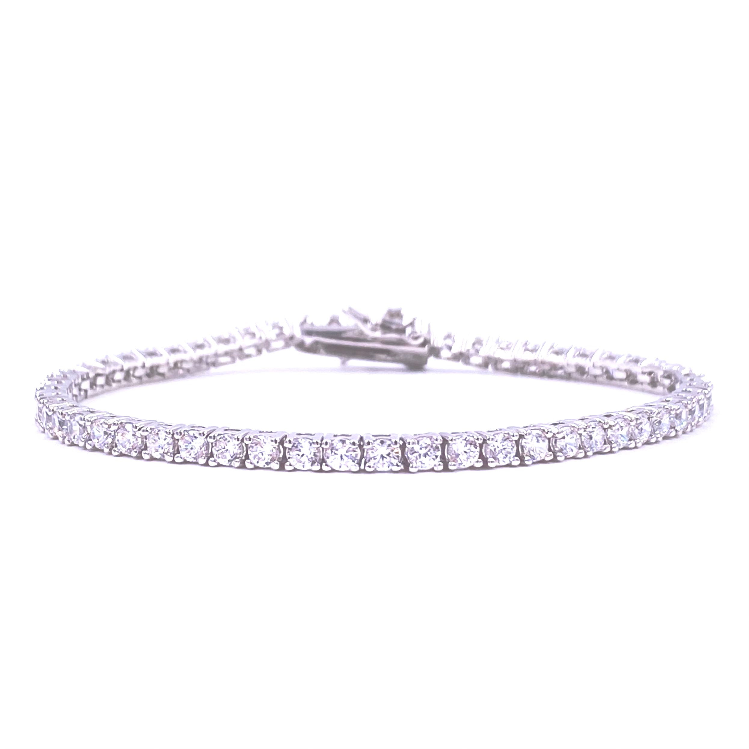 Ashley Gold Sterling Silver Prong Set 4.50CTW Cubic Zirconia Tennis Bracelet for Women - Elegant Jewelry Gift for Anniversary, Wedding & Special Occasions