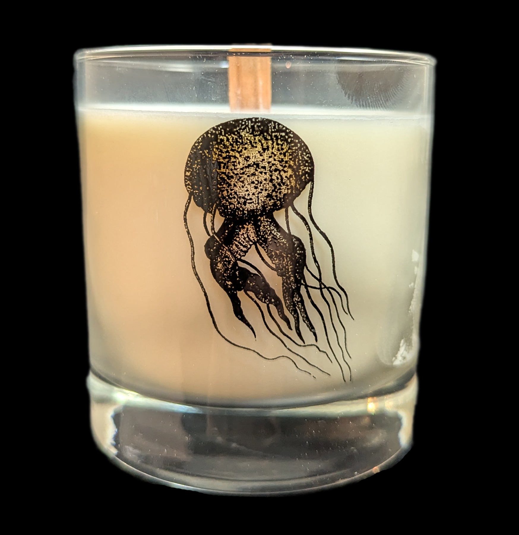 Jellyfish Cocktail Candle - Elegant Handmade Glass Candle for Home Decor, Wedding Centerpieces & Romantic Dinner Ambiance
