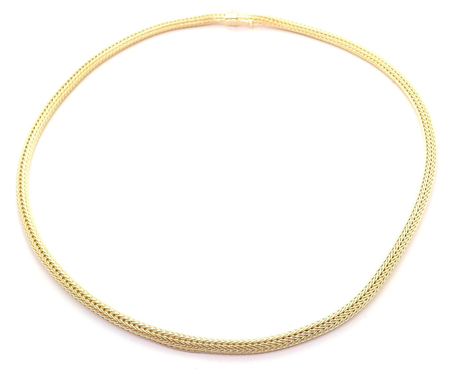 Authentic Vintage Tiffany & Co 18k Yellow Gold Foxtail Link Chain Necklace for Women - Elegant Jewelry Gift for Anniversary, Birthday & Special Occasions