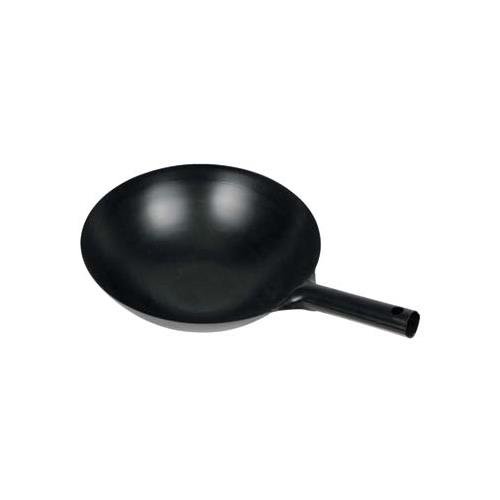 Winco Black Iron Chinese Wok with Integral Handle - 14 Inch Professional Stir Fry Pan for High Heat Cooking - Perfect for Asian Cuisine, Stir Frying, Deep Frying & Home Kitchen Use