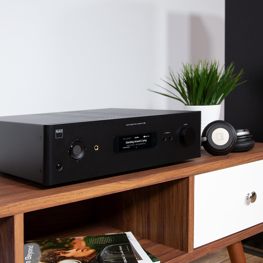 NAD Electronics C 399 Hybrid Digital DAC Amplifier - HiFi Stereo Receiver with BluOS Streaming | Perfect for Home Theater & Audiophile Listening
