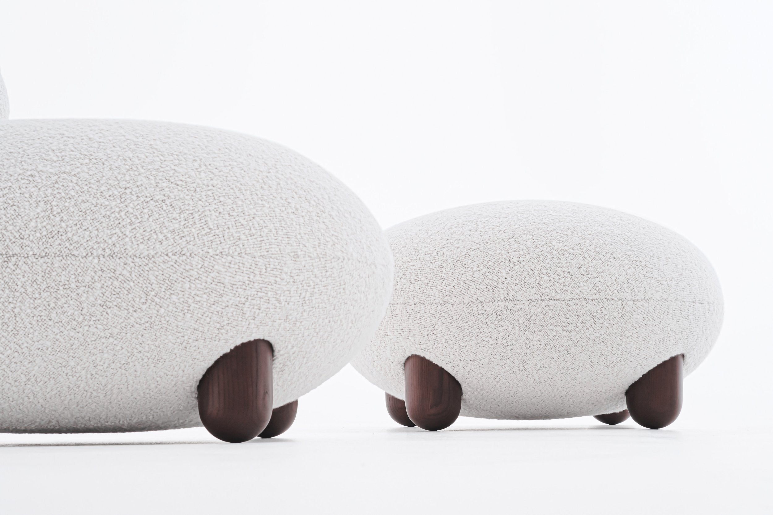 Noom Flock Ottoman - Modern Round Storage Pouf with Removable Cover, Perfect for Living Room, Bedroom & Nursery - Soft and Stylish Footrest, Seating & Home Decor Accent