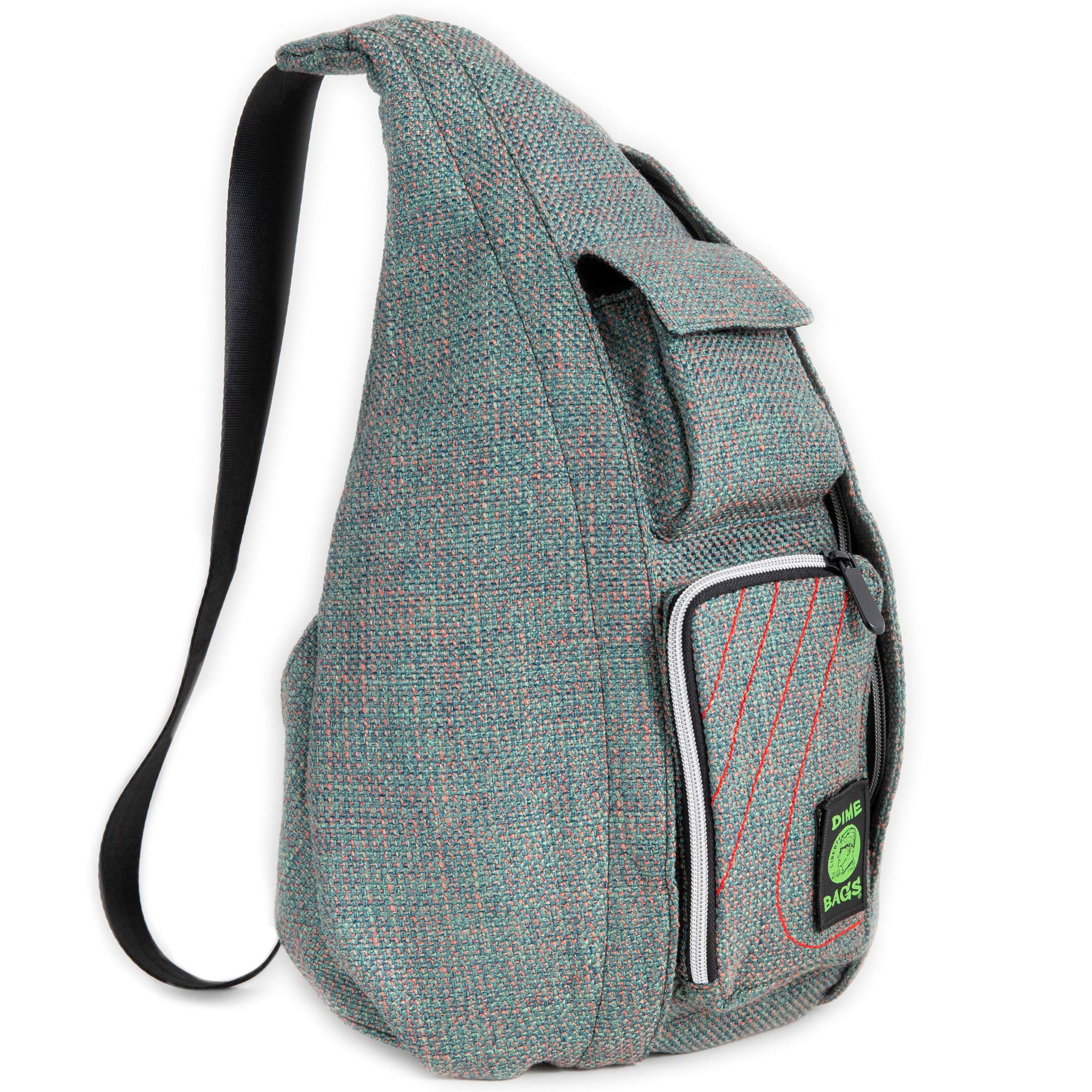 DIME BAGS - Premium Sling Crossbody Bag for Women & Men, Adjustable Shoulder Strap, Lightweight Travel Backpack (Aqua) - Perfect for Hiking, Gym, Work & Daily Commute