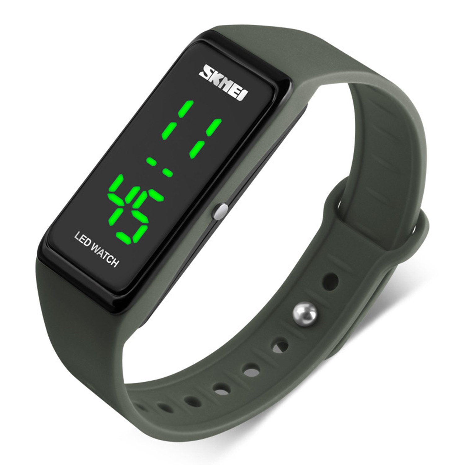 MASTOP LED Digital Sports Watch - Waterproof Unisex Wristwatch for Men & Women - Green LED Display - Perfect for Running, Swimming & Outdoor Activities