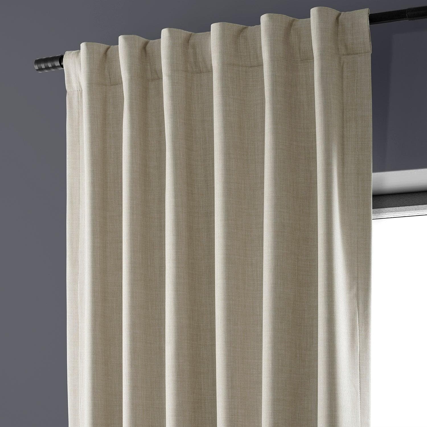 Light Beige Blackout Curtains for Bedroom - Premium Linen Thermal Insulated Drapes for Hotels & Home Decor - Noise Reducing & Energy Efficient Window Treatments for Living Room & Nursery