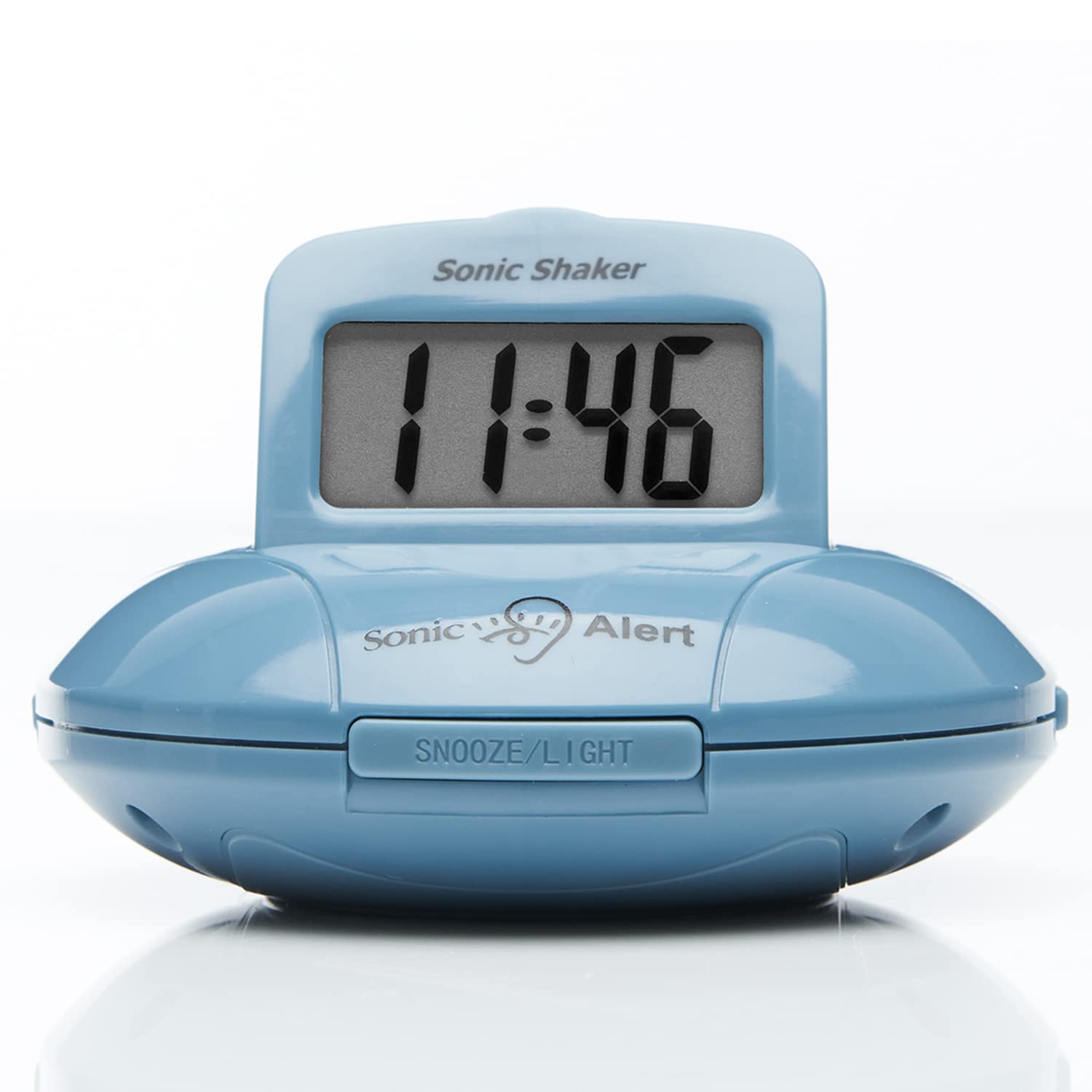 **Sonic Alert Digital Alarm Clock for Heavy Sleepers - Vibrating Travel Alarm Clock with Bed Shaker & Under Pillow Alert - Battery Operated (Jade) - Perfect for Travel, Home & Deep Sleepers**