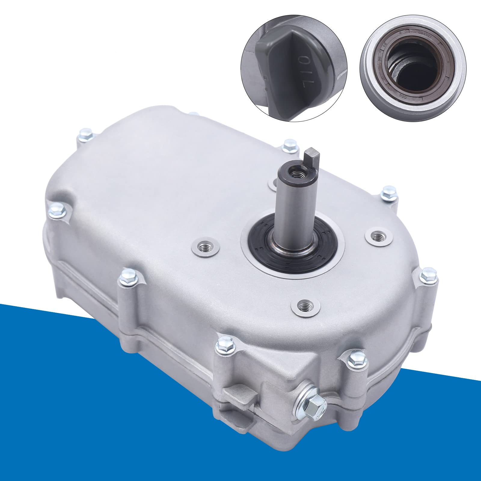 Gear Reduction Box with Internal Clutch for Honda GX270 13HP Engine - 1/2 Speed Reduction, Silver - Perfect for Power Equipment, Agricultural Machinery & Industrial Applications