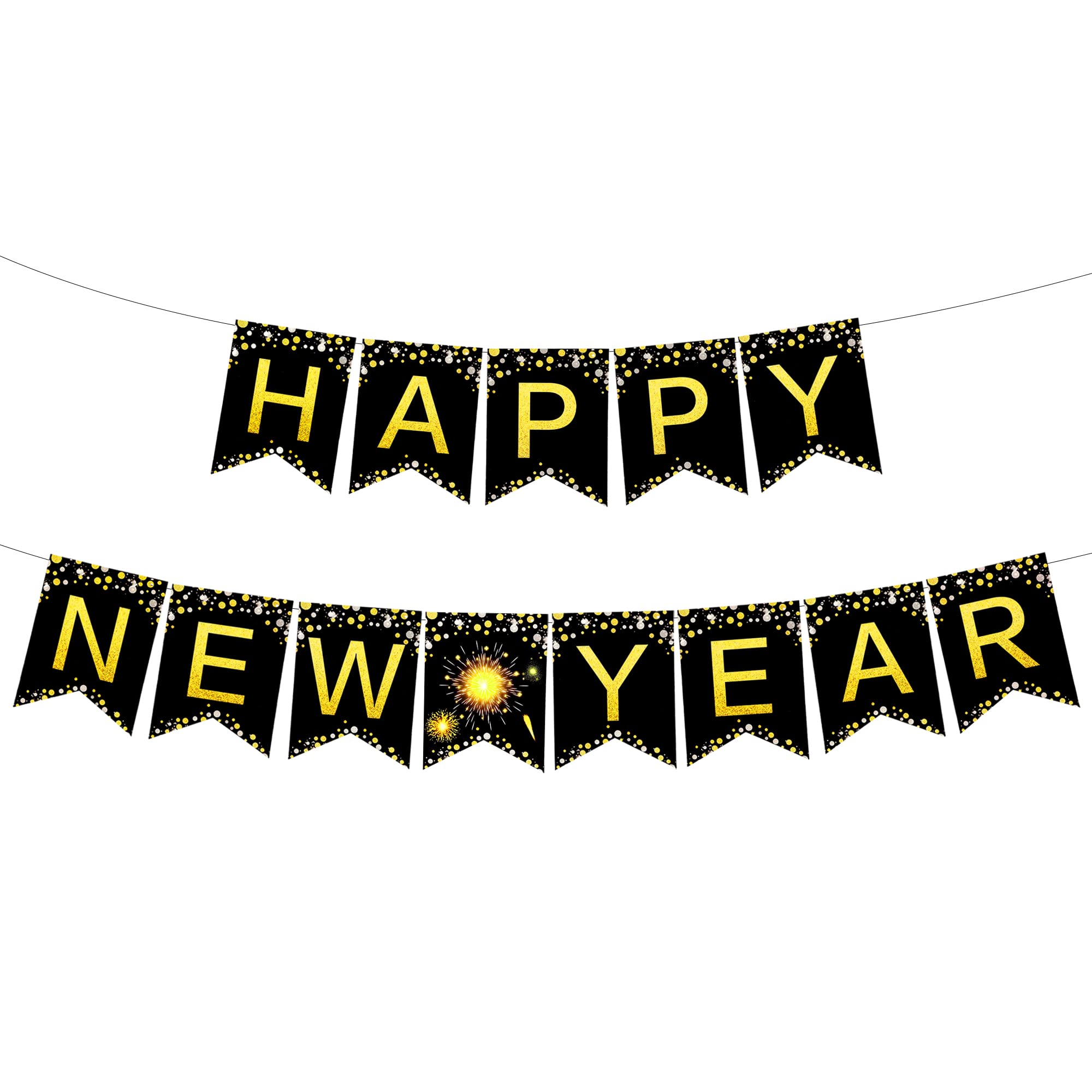 KatchOn 2025 Happy New Year Banner - 10 Feet Large No DIY New Year Sign, Party Decorations & Supplies for New Year's Eve Celebrations | Perfect for Home, Office & Festive Events