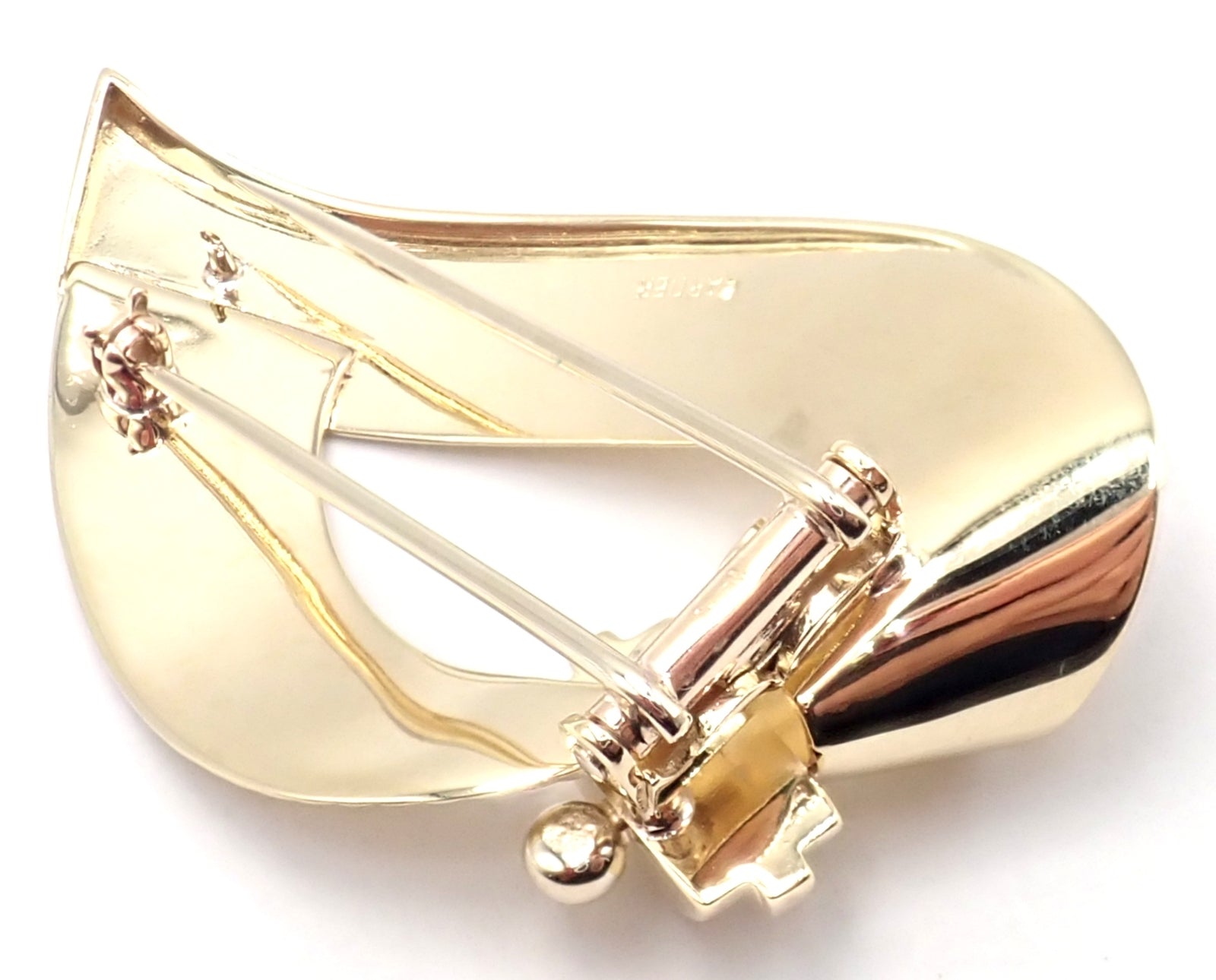 Vintage Authentic Cartier 14k Yellow Gold Art Deco Brooch Pin - Elegant Jewelry Gift for Women, Perfect for Weddings & Special Occasions