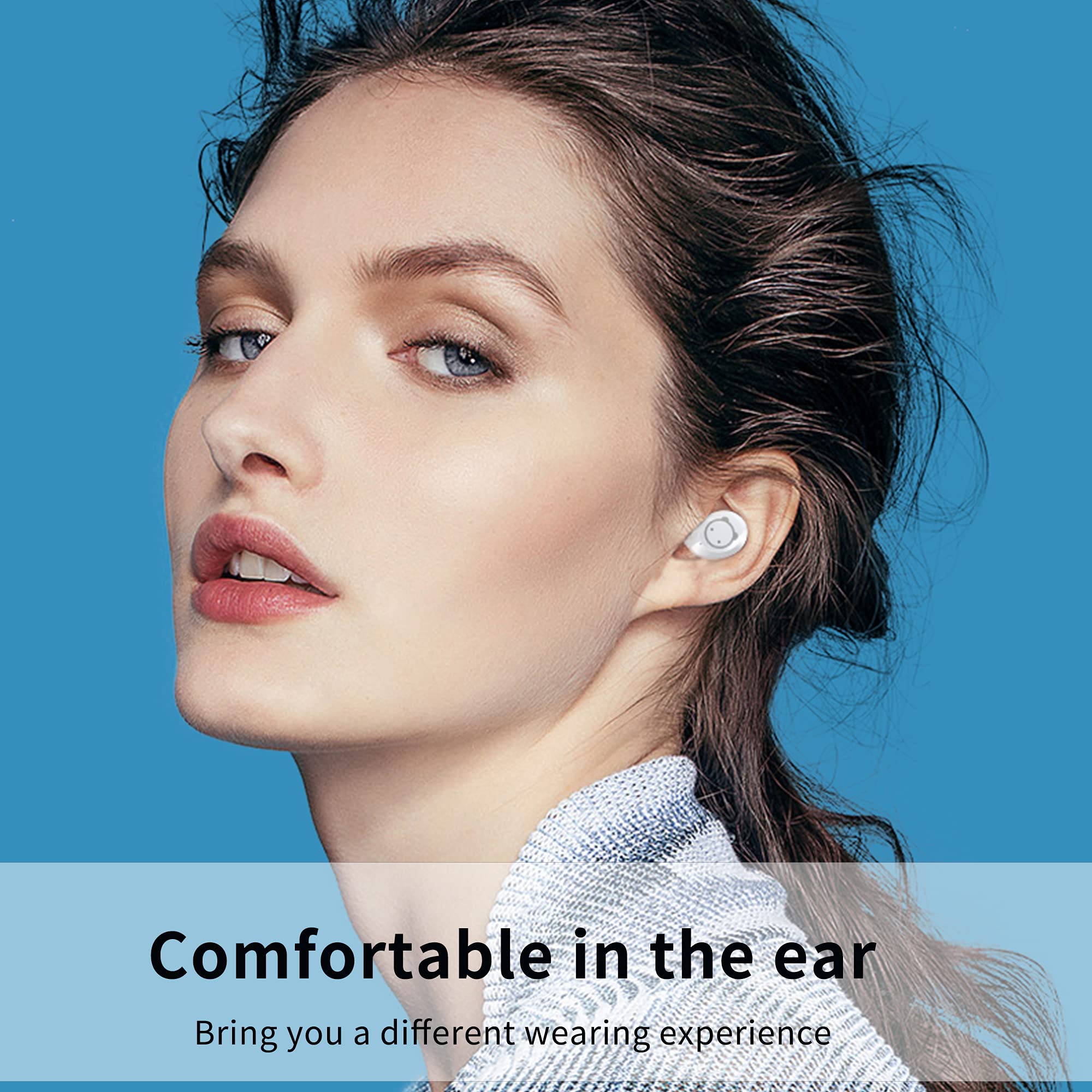 Panda Bluetooth Earbuds Wireless, IPX5 Waterproof Sports Earphones with Charging Case, Bass Sound & Touch Control, Built-in Mic for Calls - Perfect for Running, Gym, Workout & Daily Use
