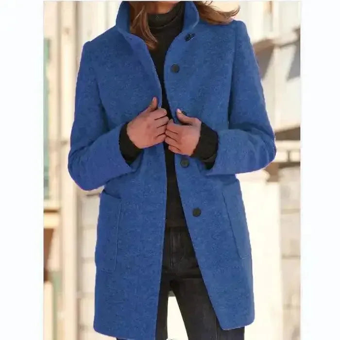 Stylish Single-Breasted Women's Trench Coat - Classic Waterproof Long Coat for Fall & Winter | Perfect for Office, Travel & Formal Occasions