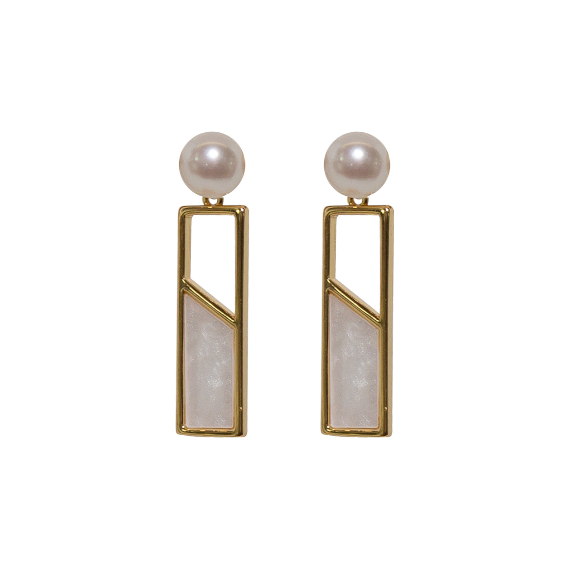 Elegant Baroque Pearl Dangling Stud Earrings - Vintage Style Slim Pearl Jewelry for Women | Perfect for Weddings, Parties & Special Occasions