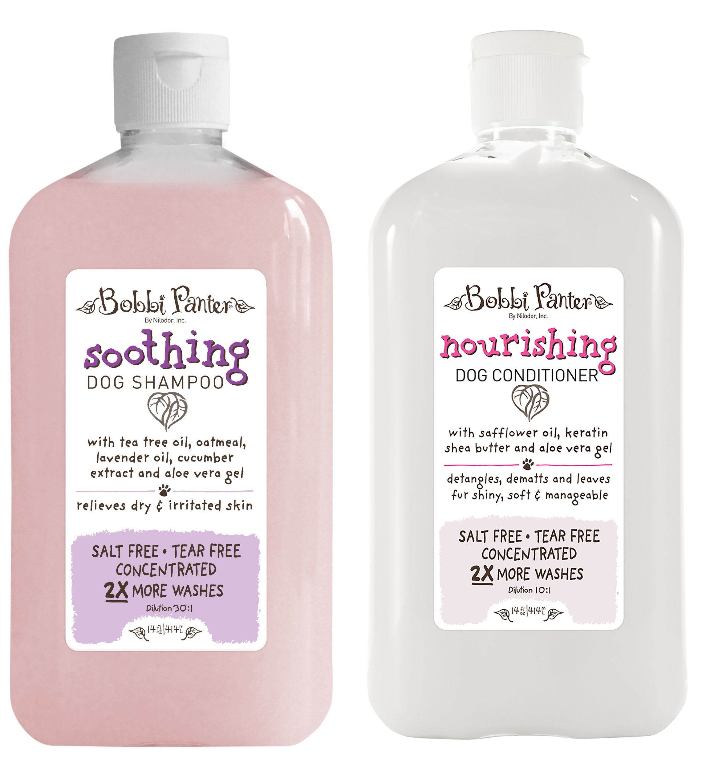 Bobbi Panter Natural Soothing Dog Shampoo & Nourishing Conditioner - Gentle Oatmeal Formula for Itchy Skin & Healthy Coat - Perfect for Bath Time & Grooming Routine