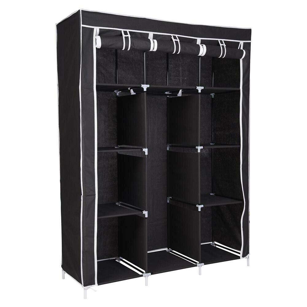 XDE 3-Tier Large Portable Closet Organizer - Space Saving Shelving Unit for Bathroom, Shoes, Toys & Clothes Storage | Perfect for Bedroom, Closet, Laundry Room & Dorm Organization