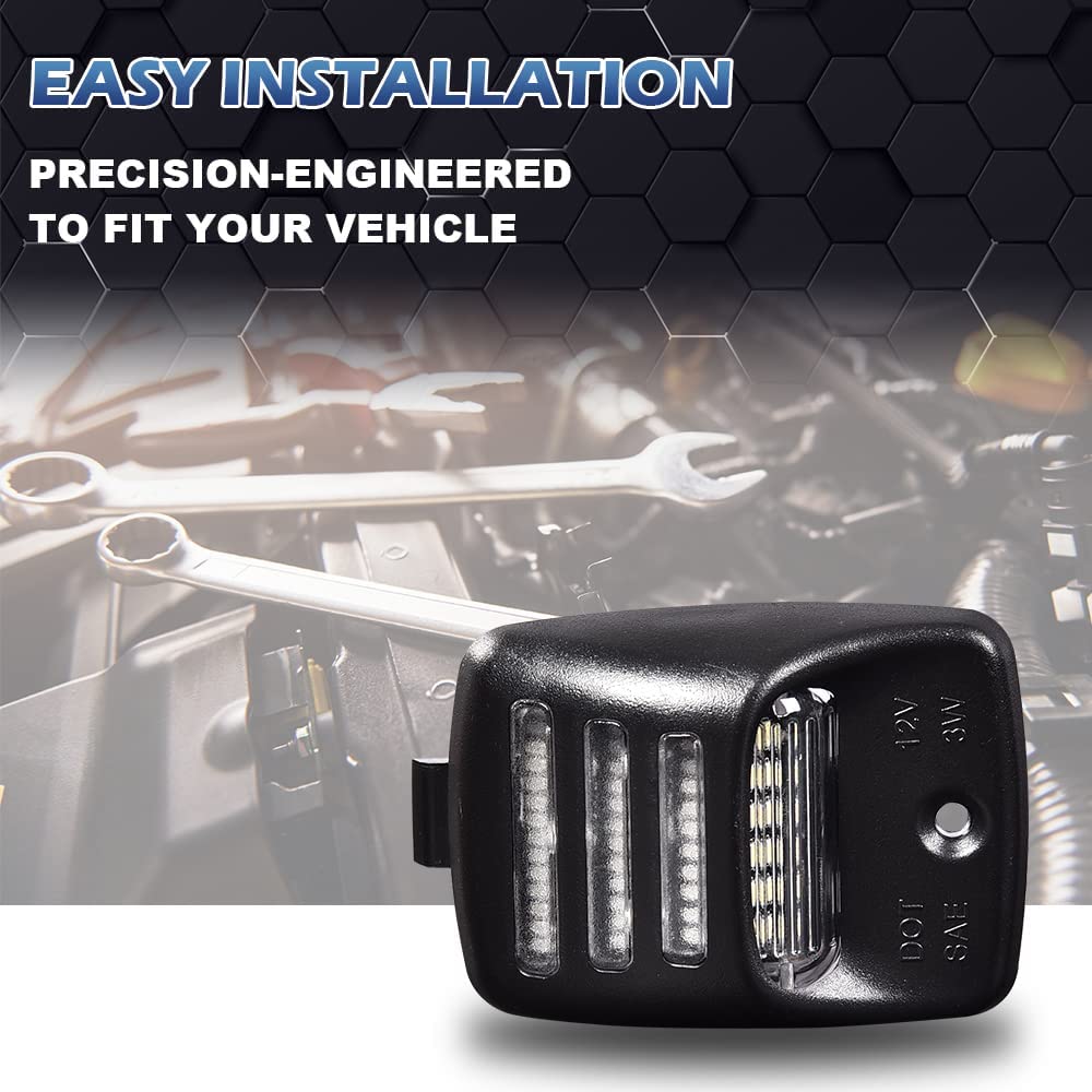 PIT66 LED License Plate Light Bulb - Compatible with 2005-2015 Toyota Tacoma & 2000-2013 Toyota Tundra - Super Bright White LED Replacement for Rear License Plate Lamp - Perfect for Night Driving & Enhanced Vehicle Appearance