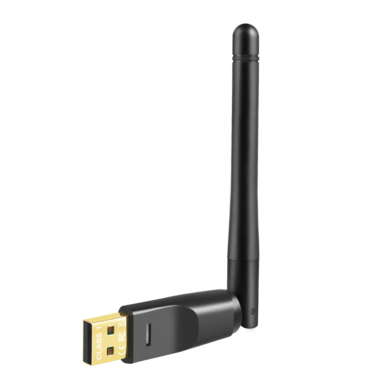 Jaimela Bluetooth 5.1 Dongle Adapter - Long Range Wireless USB Receiver for Windows 7/8/10/11, PC, Headphones, Speakers, Keyboard & Printers - Plug & Play for Home Office, Gaming & Music Streaming