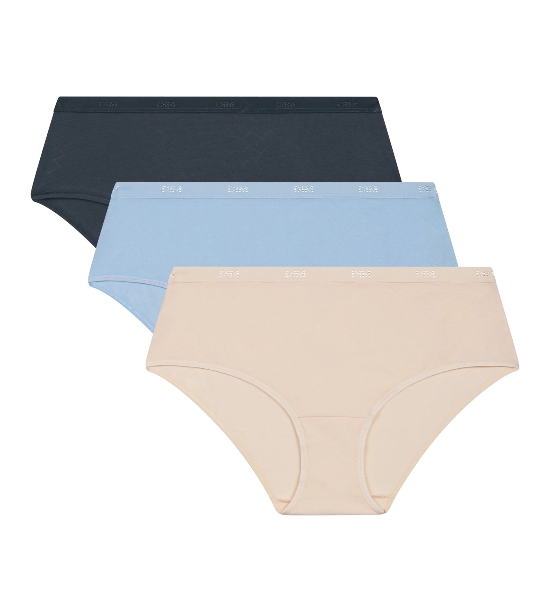3 Pack Women's Cotton Stretch Underwear - Beige, Blue, Gray with Pockets | Eco-Friendly & Comfortable | Perfect for Travel, Yoga & Everyday Wear