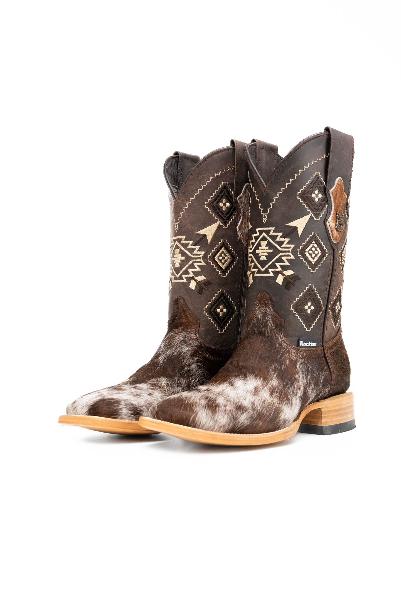 Authentic Men's Cowhide Square Toe Cowboy Boots - Size 6.5 (NM89) - Perfect for Western Rides, Country Music Festivals & Casual Outfits