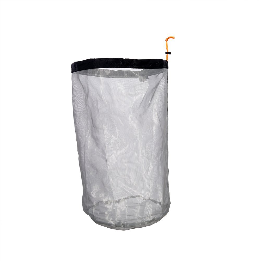 Ultralight Mesh Drawstring Storage Bags for Camping & Hiking - 5 Pack Breathable Visibility Pouches for Gear Organization (Perfect for Backpacking, Travel, and Outdoor Adventures)