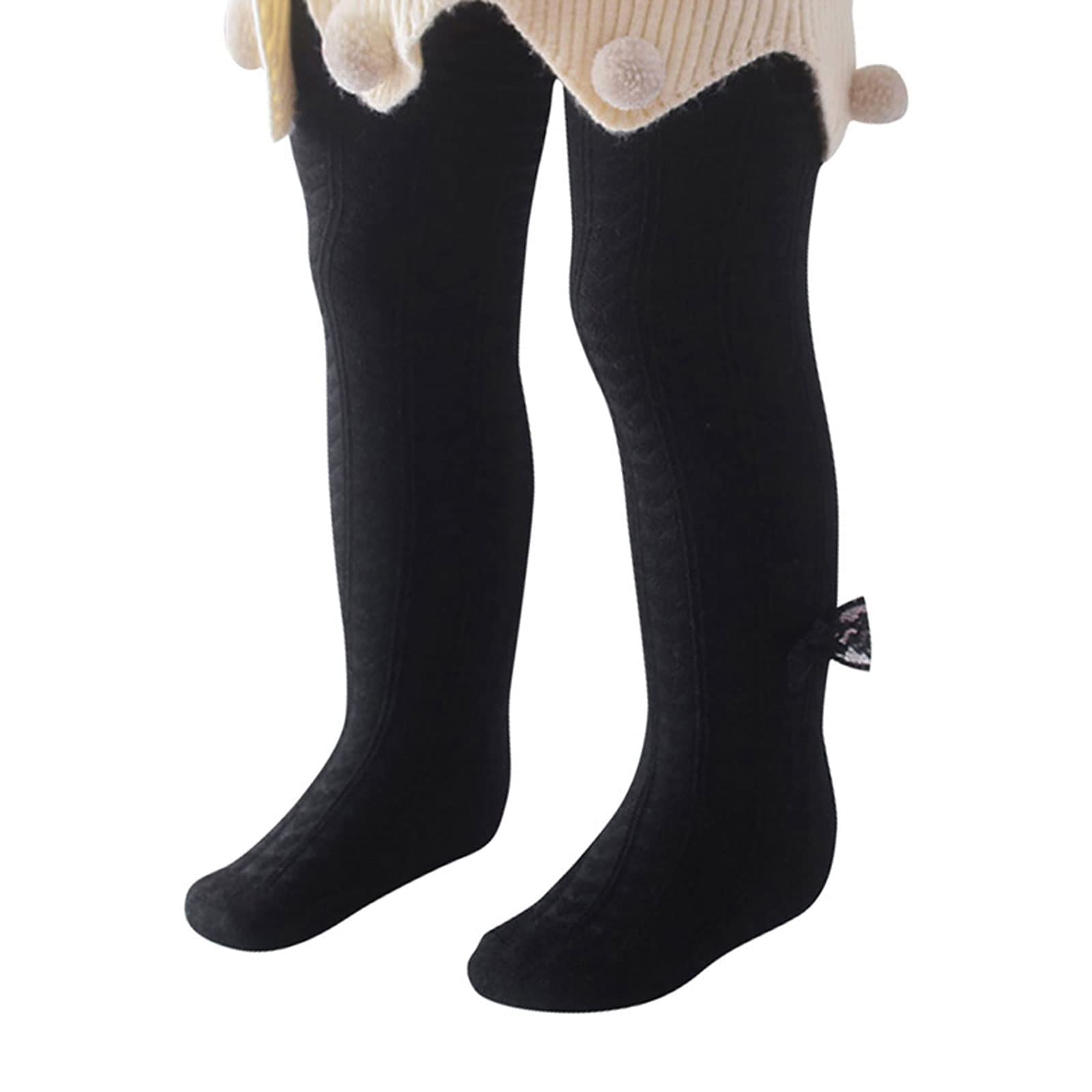 Zando Baby Tights for Girls - Soft Cotton Seamless Toddler Leggings, Cable Knit Pantyhose for Newborns & Infants | Perfect for Playtime, Daycare & Special Occasions