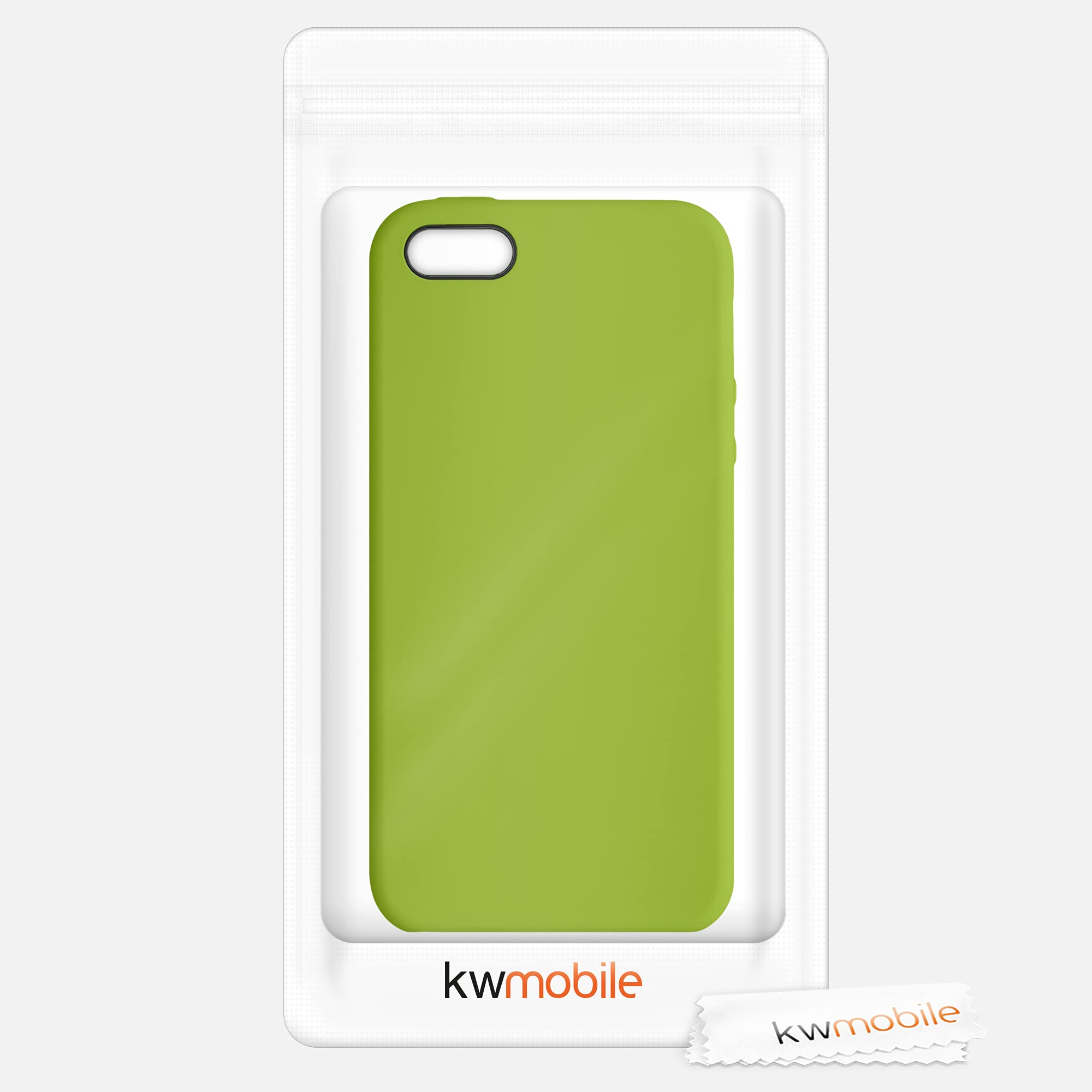 kwmobile TPU Silicone Case for Apple iPhone SE (1st Gen 2016) / iPhone 5 / iPhone 5S - Soft Protective Phone Cover in Green Peppercorn - Perfect for Everyday Use & Drop Protection