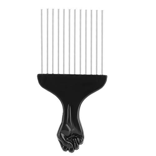 Professional Hair Styling Comb - Anti-Slip Straightening Comb with Stainless Steel Needles for Smooth Detangling, Hair Dyeing & Styling (Black) - Perfect for Salon, Home Use & Travel