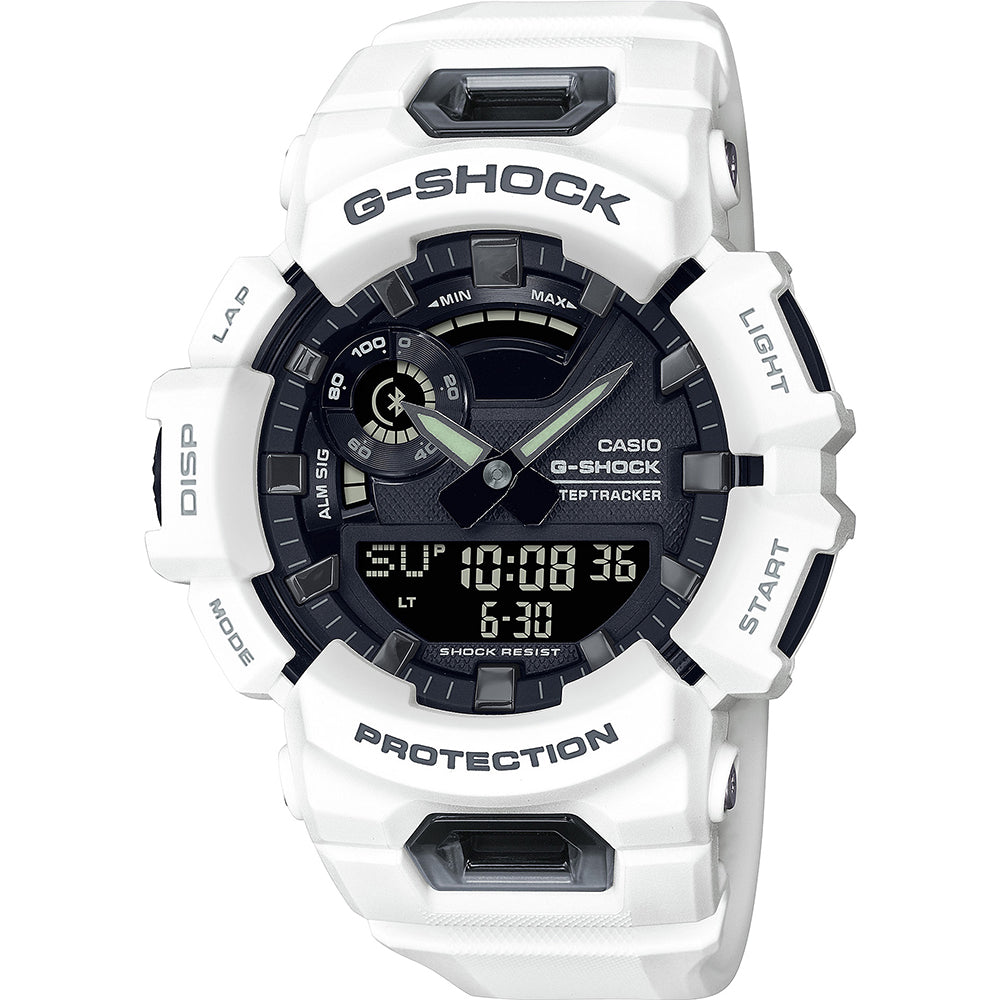 G Shock GBA900-7A White Digital Sports Watch for Men - Waterproof, Shock Resistant, Step Tracker - Perfect for Running, Hiking & Outdoor Activities