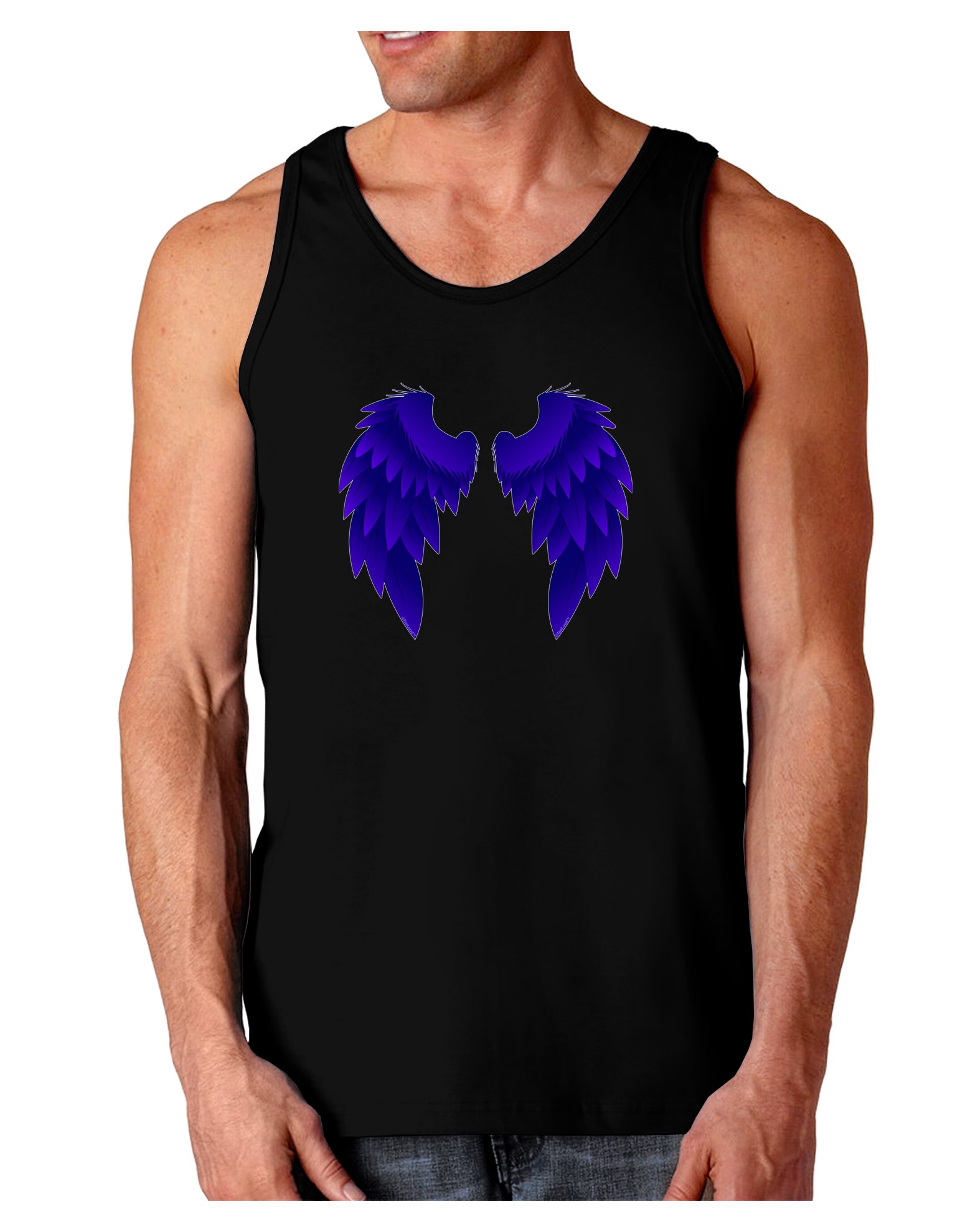 TOOLOUD Epic Dark Angel Wings Graphic Loose Fit Tank Top for Women - Gothic Fashion, Cosplay & Festival Outfits