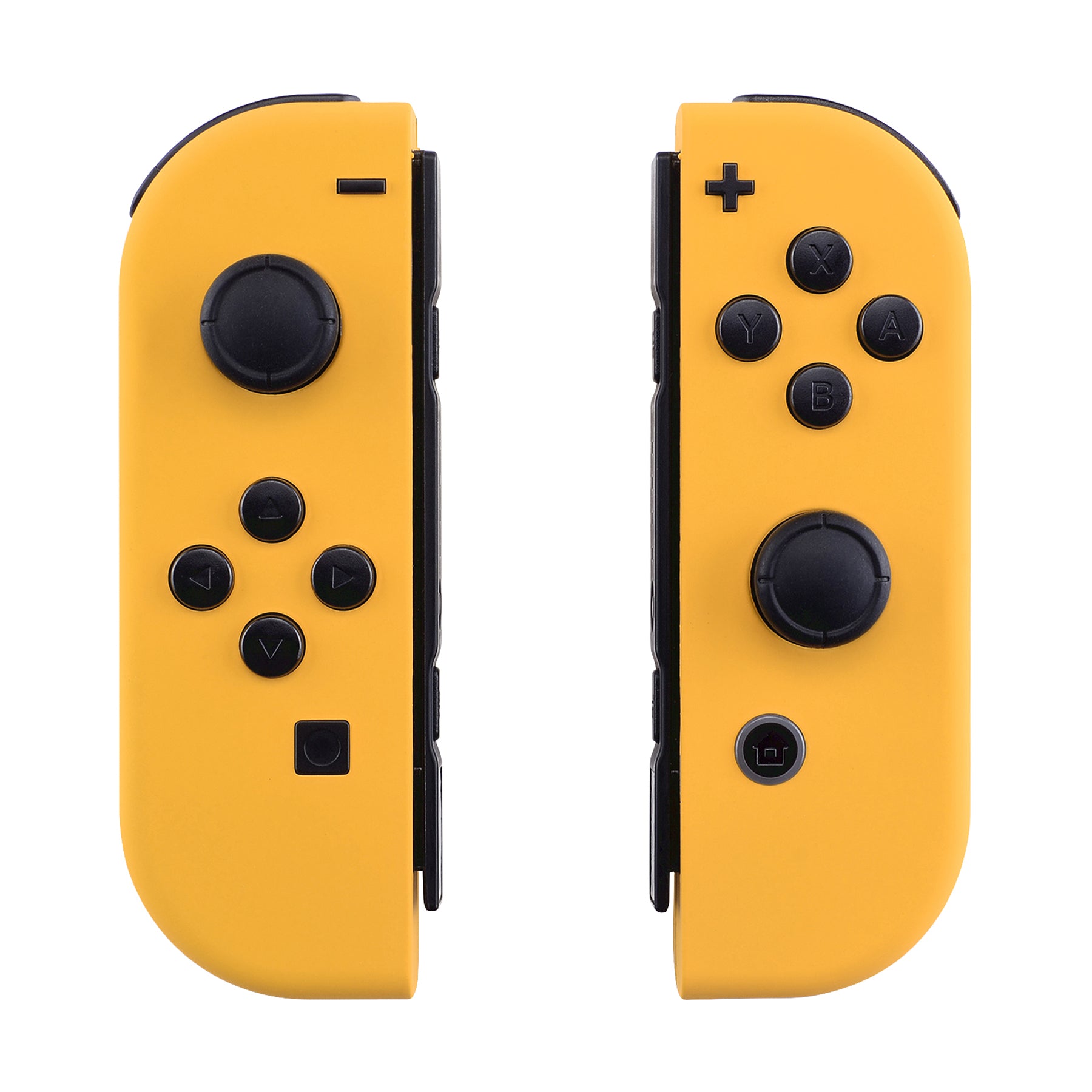 eXtremeRate Soft Touch Grip Yellow JoyCon Controller Shell Replacement Kit for Nintendo Switch & OLED - DIY Housing with Full Button Set (Console Not Included) CP305 - Perfect for Gaming, Travel & Customization