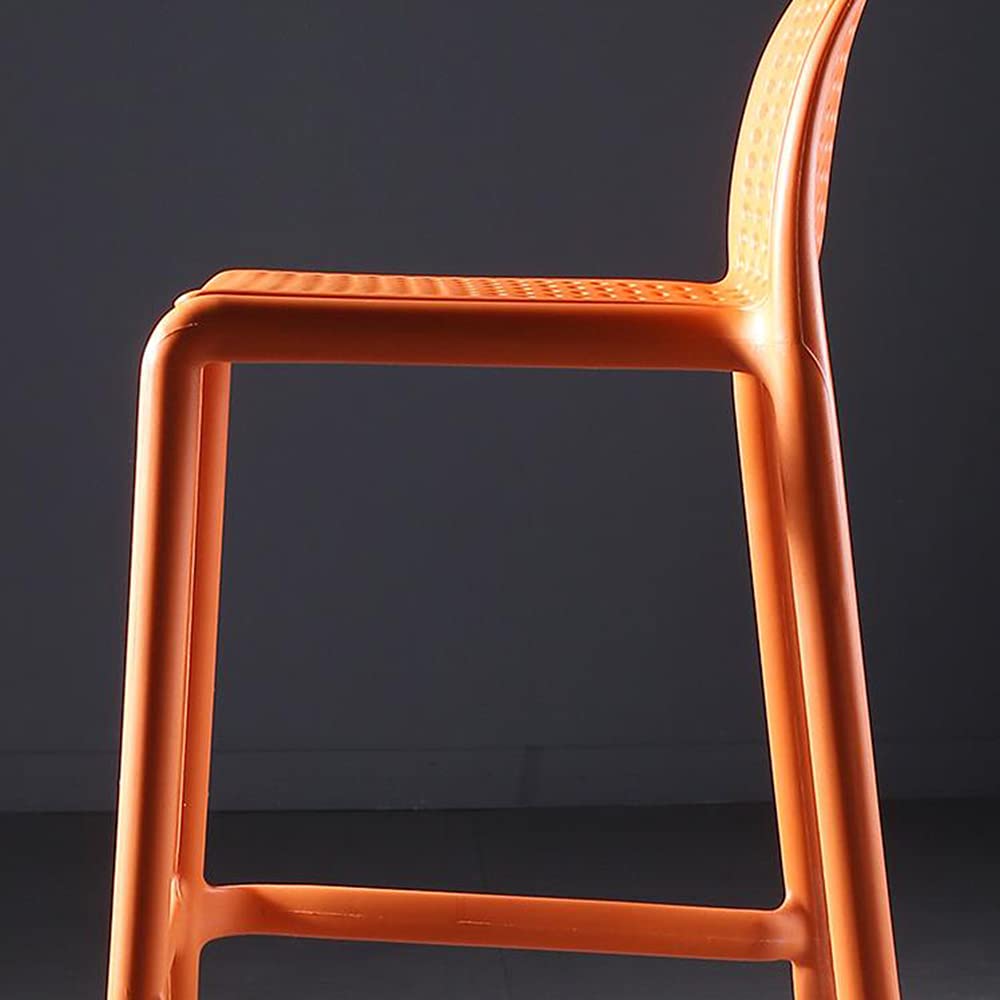 Nordic Modern Minimalist Plastic Bar Stools - Counter Height Square Dining Chairs for Kitchen Island, Patio & Outdoor Lounge - Durable & Stylish Seating Solution