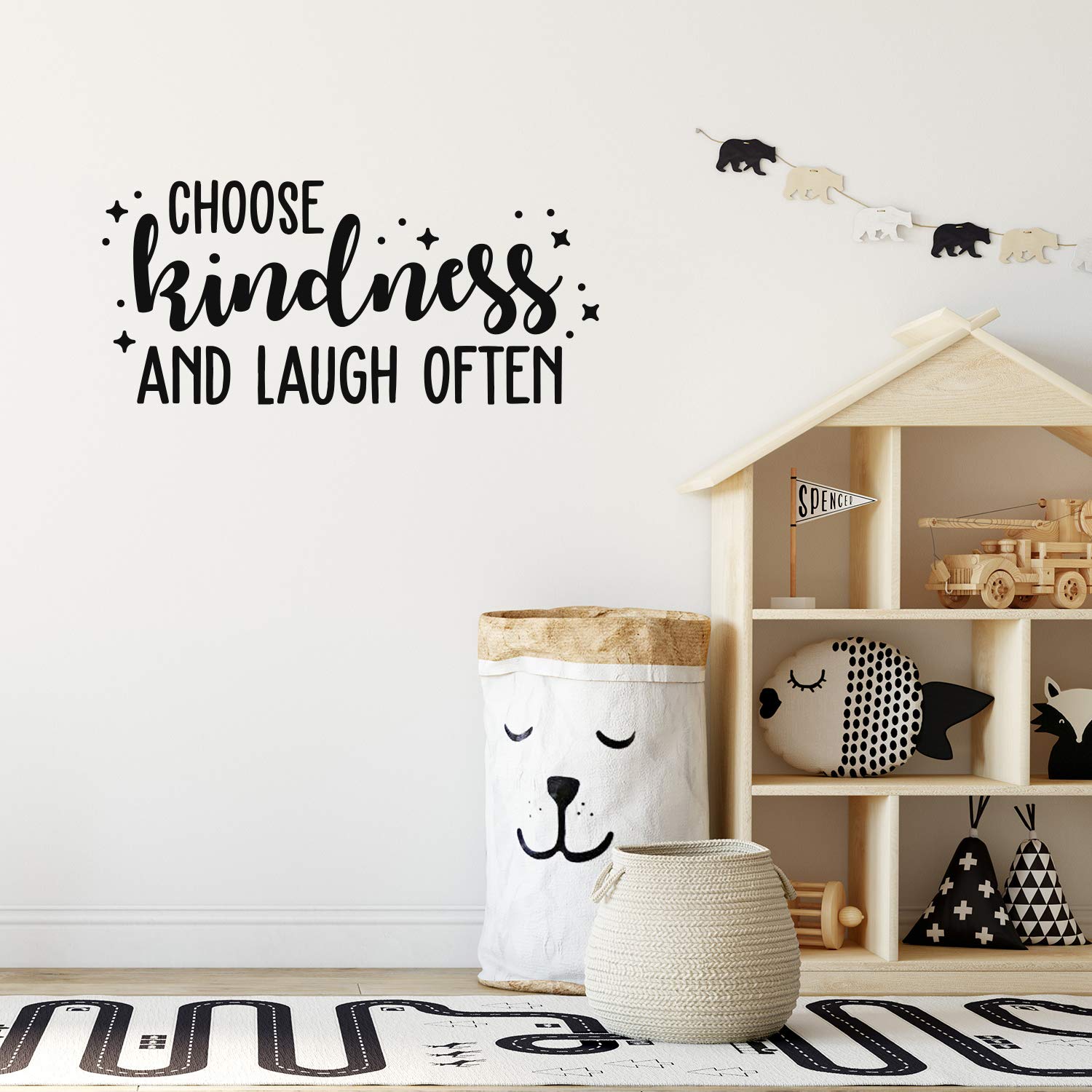 Vinyl Wall Decal - 'Choose Kindness & Laugh Often' Inspirational Quote Sticker - 14