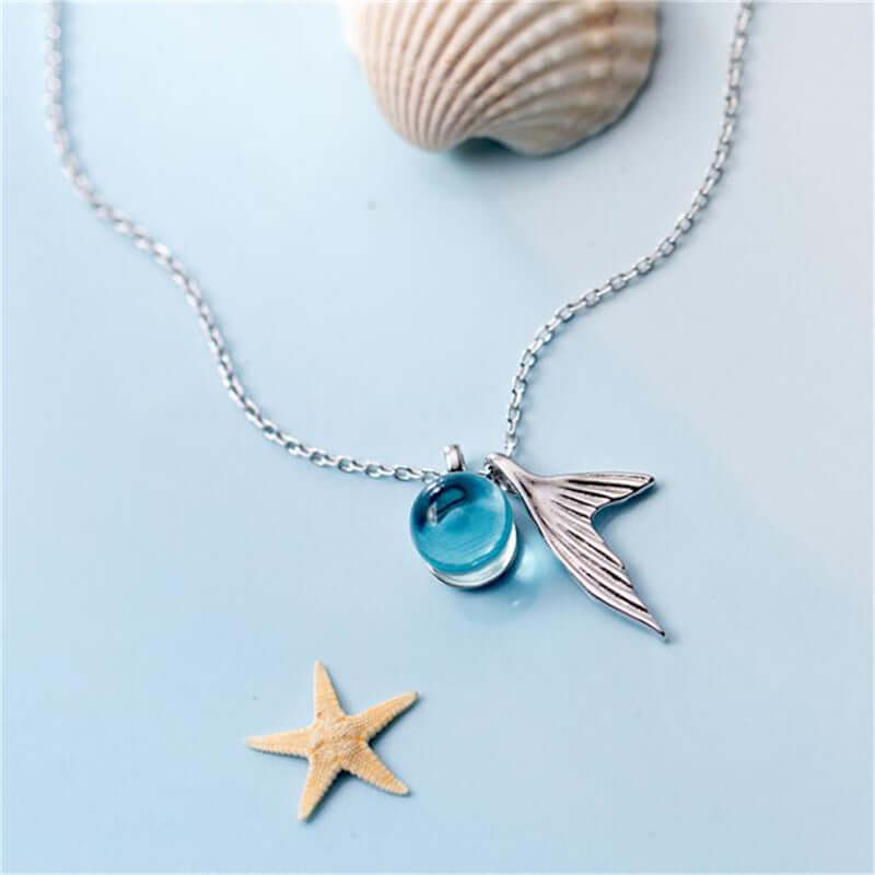 Fairy Rose Gold Whale Tail Pendant Necklace for Women - Elegant 18K Gold Plated Jewelry Gift for Birthday, Anniversary & Valentine's Day | Perfect for Beach Parties, Summer Outfits & Boho Style