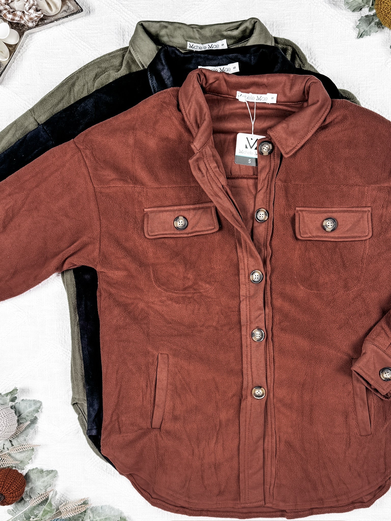 Jordan Shacket in Terra Cotta - Men's Fleece Lined Overshirt for Casual Wear & Outdoor Activities
