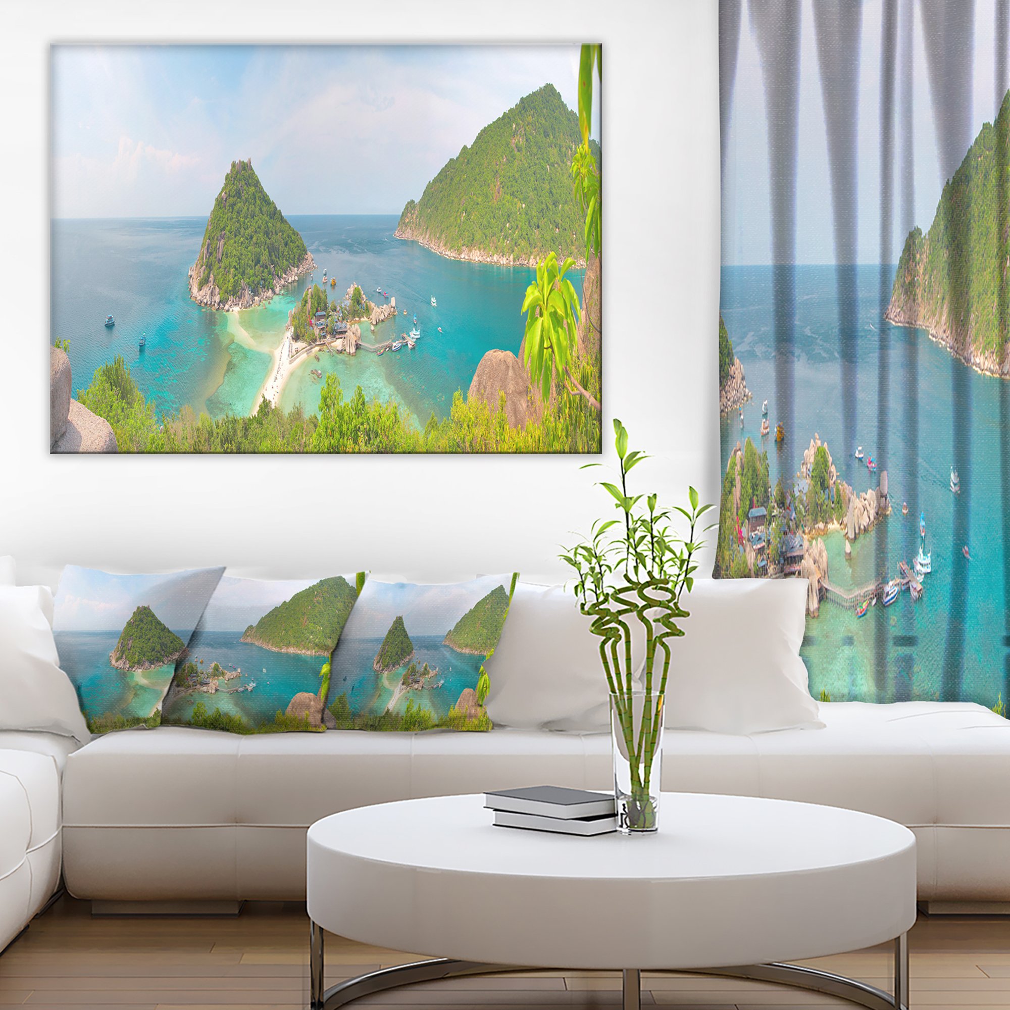 Tropical Island Panorama Large Landscape Photography Canvas Print - Stunning Beach Wall Art for Living Room, Bedroom & Office Decor