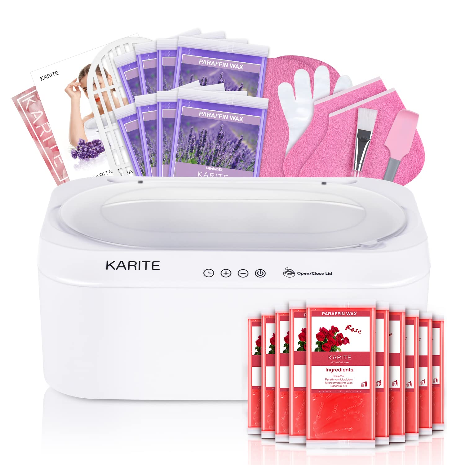 Professional Paraffin Wax Machine for Hands & Feet - 4500ml Paraffin Warmer with Auto Open Lid, Fast 20-Min Melt, Precise Temp Control - Includes 18-Pack Refills - Ideal for Home Spa, Nail Salons & Pain Relief Therapy